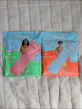 Funsicle Eezy Breezy Inflatable Pool Mat Bundle (2) New